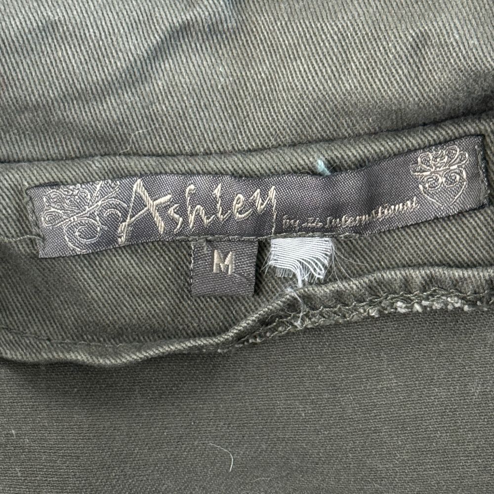 Ashley 26 International Jacket Womens‎ S M Olive Green Military Utility Ruffle - Picture 4 of 16